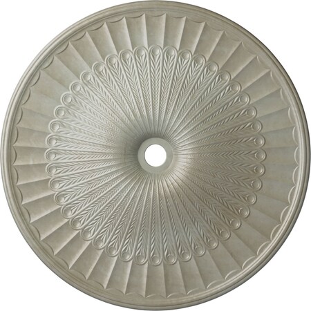 Ekena Millwork Galveston Ceiling Medallion (Fits Canopies up to 5 7/8"), 51"OD x 3 5/8"ID x 3 3/8"P, Flash Gold CM51GLFLS